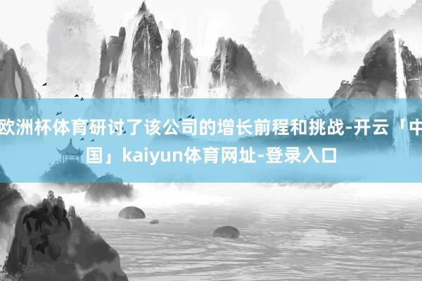 欧洲杯体育研讨了该公司的增长前程和挑战-开云「中国」kaiyun体育网址-登录入口