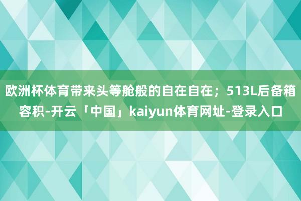 欧洲杯体育带来头等舱般的自在自在；513L后备箱容积-开云「中国」kaiyun体育网址-登录入口