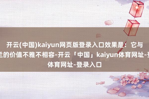 开云(中国)kaiyun网页版登录入口效果是：它与咱们荷兰的价值不雅不相容-开云「中国」kaiyun体育网址-登录入口