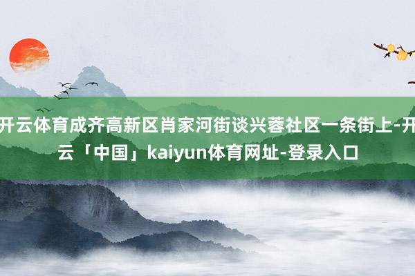 开云体育成齐高新区肖家河街谈兴蓉社区一条街上-开云「中国」kaiyun体育网址-登录入口