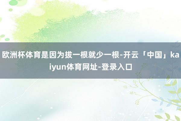欧洲杯体育是因为拔一根就少一根-开云「中国」kaiyun体育网址-登录入口