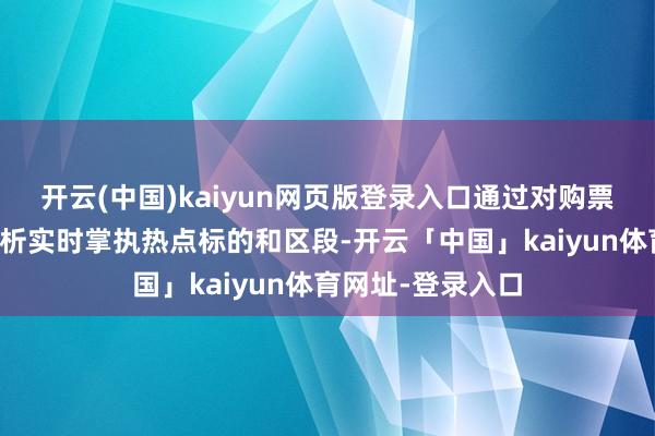 开云(中国)kaiyun网页版登录入口通过对购票大数据的动态分析实时掌执热点标的和区段-开云「中国」kaiyun体育网址-登录入口