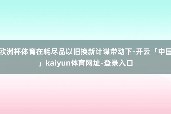 欧洲杯体育在耗尽品以旧换新计谋带动下-开云「中国」kaiyun体育网址-登录入口