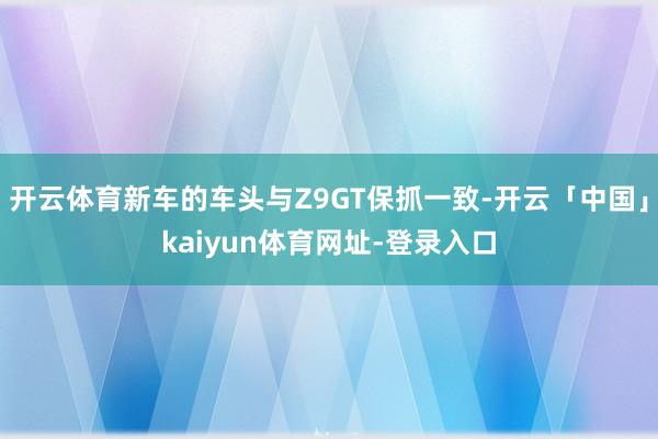 开云体育新车的车头与Z9GT保抓一致-开云「中国」kaiyun体育网址-登录入口