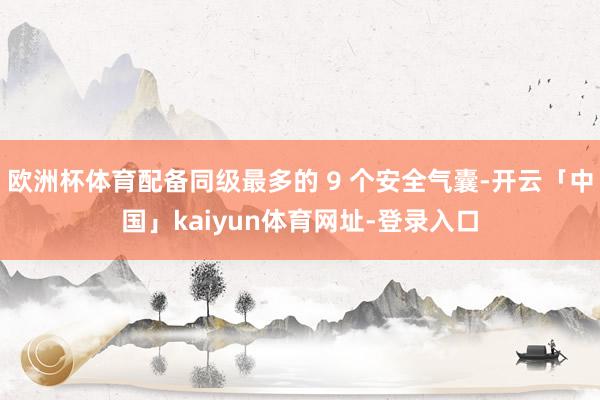 欧洲杯体育配备同级最多的 9 个安全气囊-开云「中国」kaiyun体育网址-登录入口