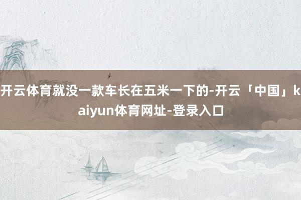 开云体育就没一款车长在五米一下的-开云「中国」kaiyun体育网址-登录入口