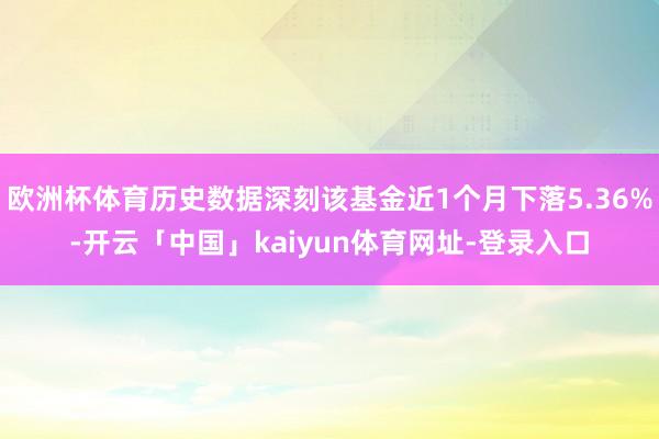 欧洲杯体育历史数据深刻该基金近1个月下落5.36%-开云「中国」kaiyun体育网址-登录入口