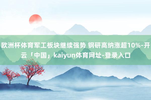 欧洲杯体育军工板块继续强势 钢研高纳涨超10%-开云「中国」kaiyun体育网址-登录入口