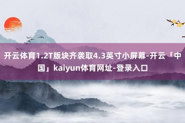 开云体育1.2T版块齐袭取4.3英寸小屏幕-开云「中国」kaiyun体育网址-登录入口