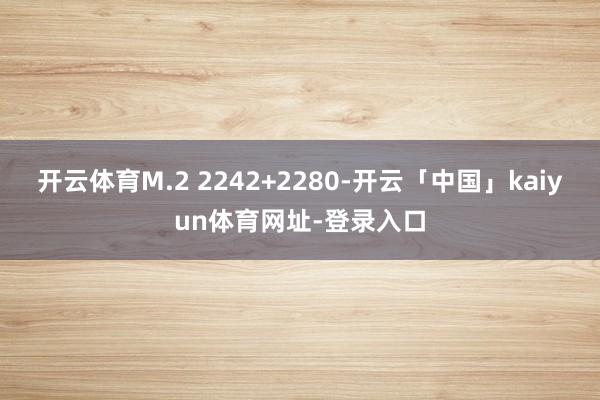 开云体育M.2 2242+2280-开云「中国」kaiyun体育网址-登录入口