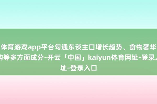 体育游戏app平台勾通东谈主口增长趋势、食物奢华结构等多方面成分-开云「中国」kaiyun体育网址-登录入口