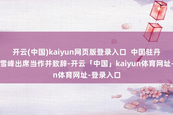开云(中国)kaiyun网页版登录入口 中国驻丹麦大使王雪峰出席当作并致辞-开云「中国」kaiyun体育网址-登录入口