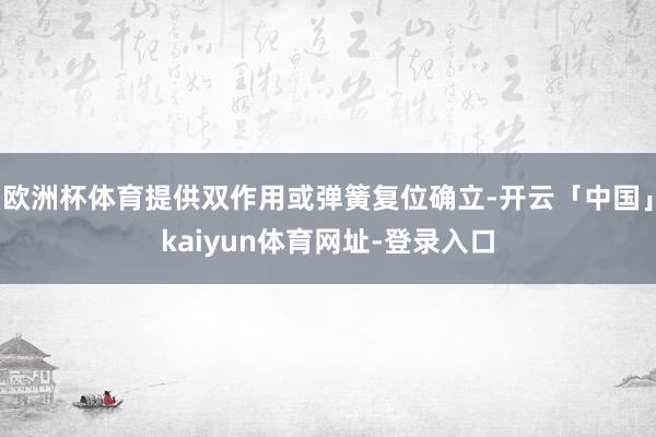 欧洲杯体育提供双作用或弹簧复位确立-开云「中国」kaiyun体育网址-登录入口