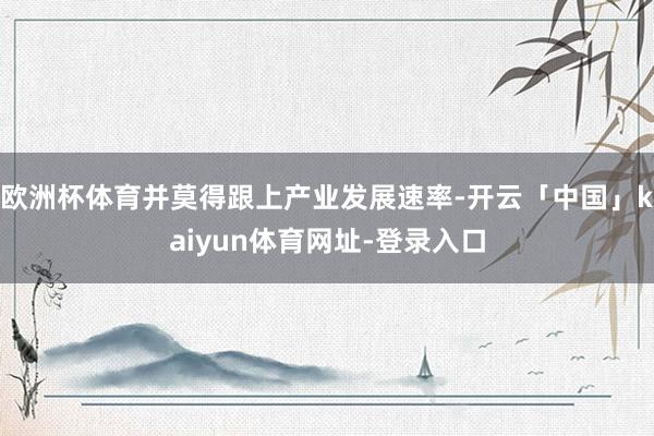 欧洲杯体育并莫得跟上产业发展速率-开云「中国」kaiyun体育网址-登录入口