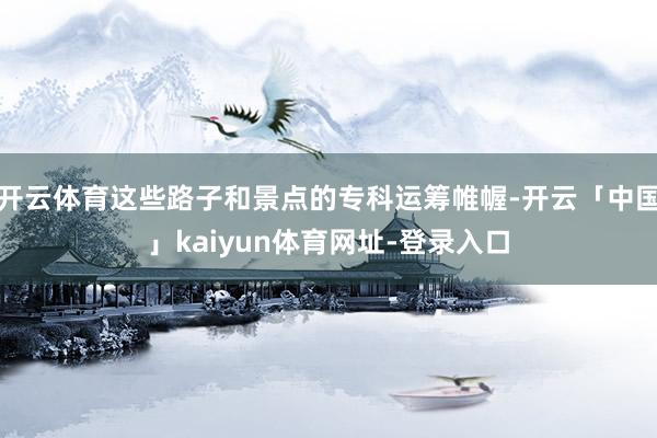 开云体育这些路子和景点的专科运筹帷幄-开云「中国」kaiyun体育网址-登录入口