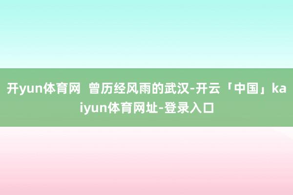 开yun体育网  曾历经风雨的武汉-开云「中国」kaiyun体育网址-登录入口