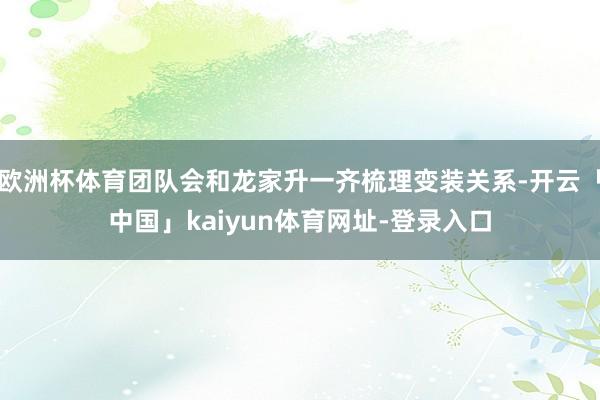 欧洲杯体育团队会和龙家升一齐梳理变装关系-开云「中国」kaiyun体育网址-登录入口
