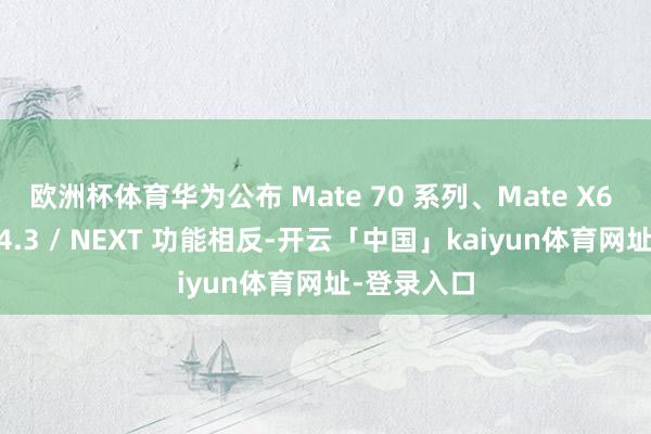 欧洲杯体育华为公布 Mate 70 系列、Mate X6 手机鸿蒙 4.3 / NEXT 功能相反-开云「中国」kaiyun体育网址-登录入口