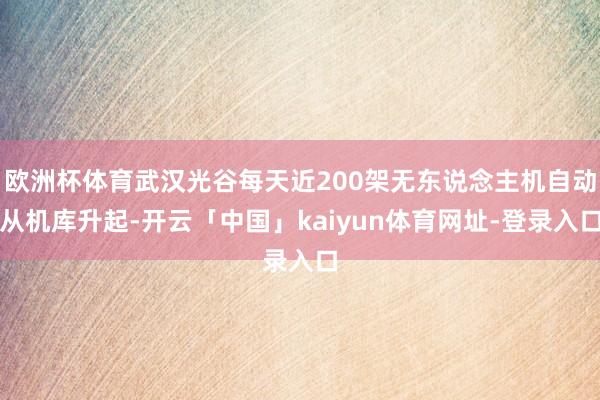 欧洲杯体育武汉光谷每天近200架无东说念主机自动从机库升起-开云「中国」kaiyun体育网址-登录入口