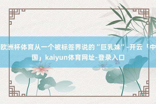 欧洲杯体育从一个被标签界说的“巨乳妹”-开云「中国」kaiyun体育网址-登录入口