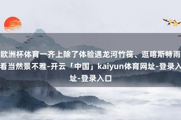 欧洲杯体育一齐上除了体验遇龙河竹筏、逛喀斯特雨林看当然景不雅-开云「中国」kaiyun体育网址-登录入口