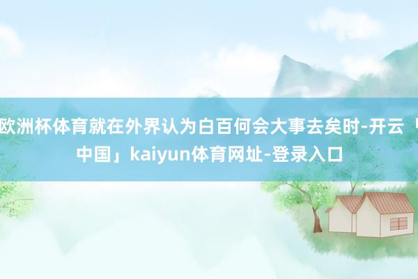 欧洲杯体育就在外界认为白百何会大事去矣时-开云「中国」kaiyun体育网址-登录入口